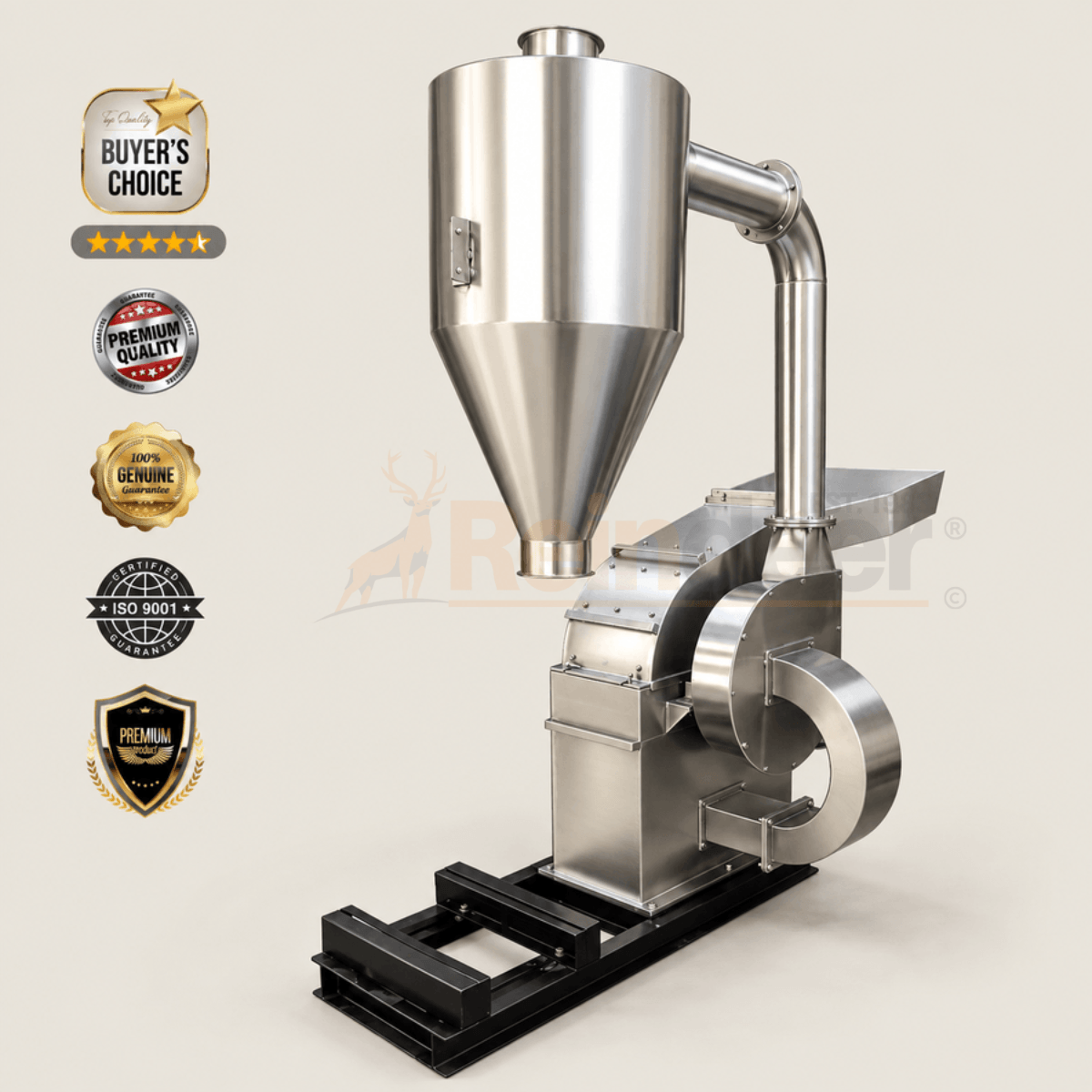 máy nghiền gia vị 20 hp - inox 304 chuẩn thực phẩm - reindeer machinery
