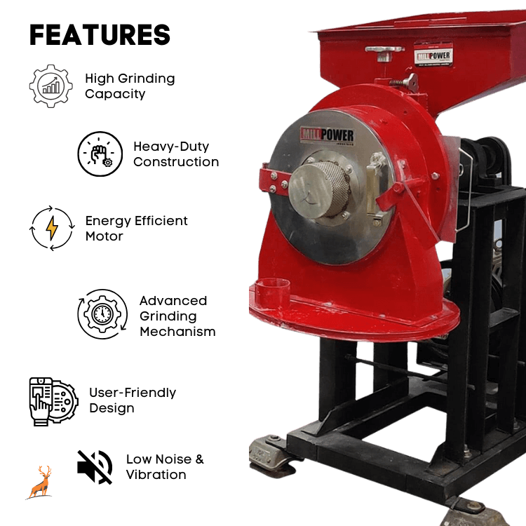 máy xay bột atta 10 hp - tính năng - reindeer machinery