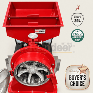 máy xay bột atta 10 hp - phễu nạp liệu và bộ cấp liệu - reindeer machinery