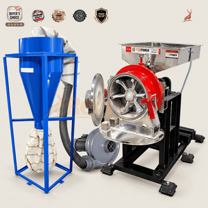 máy nghiền bột 15 hp - máy kèm quạt gió và lốc xoáy - reindeer machinery