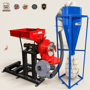 máy nghiền bột atta chakki 15 hp - góc nhìn bên - reindeer machinery