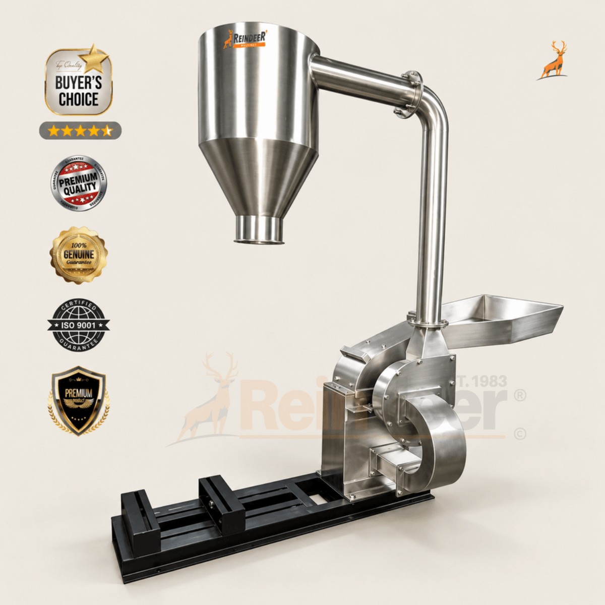 Máy Nghiền Gia Vị 7.5 HP - góc nhìn tổng thể - reindeer machinery 