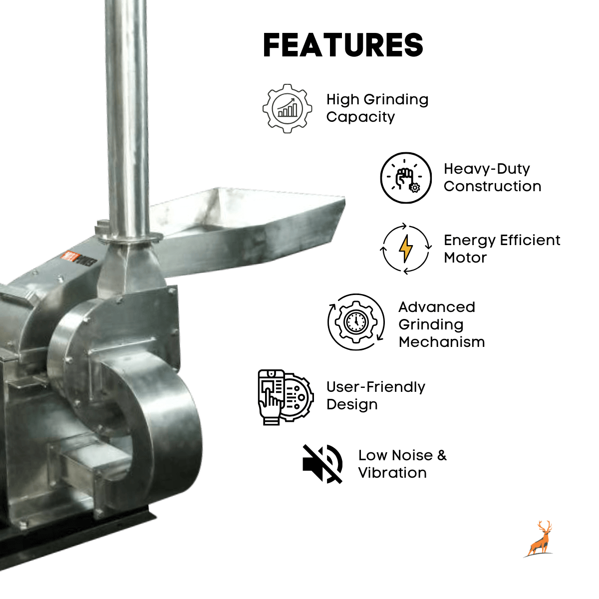 máy nghiền ớt - tính năng - reindeer machinery