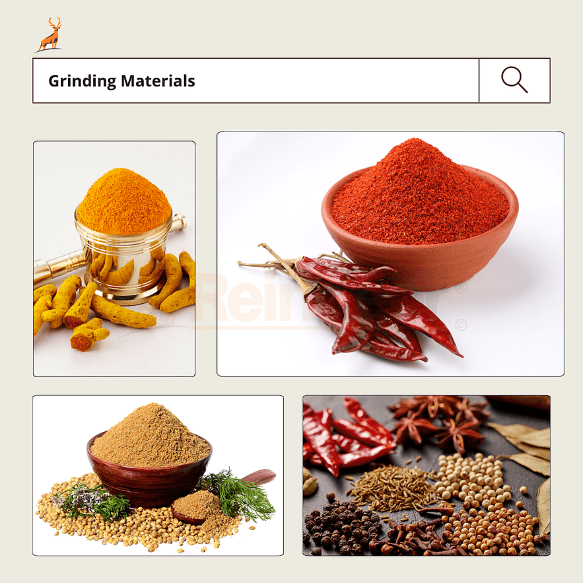 máy nghiền ớt - masala - reindeer machinery