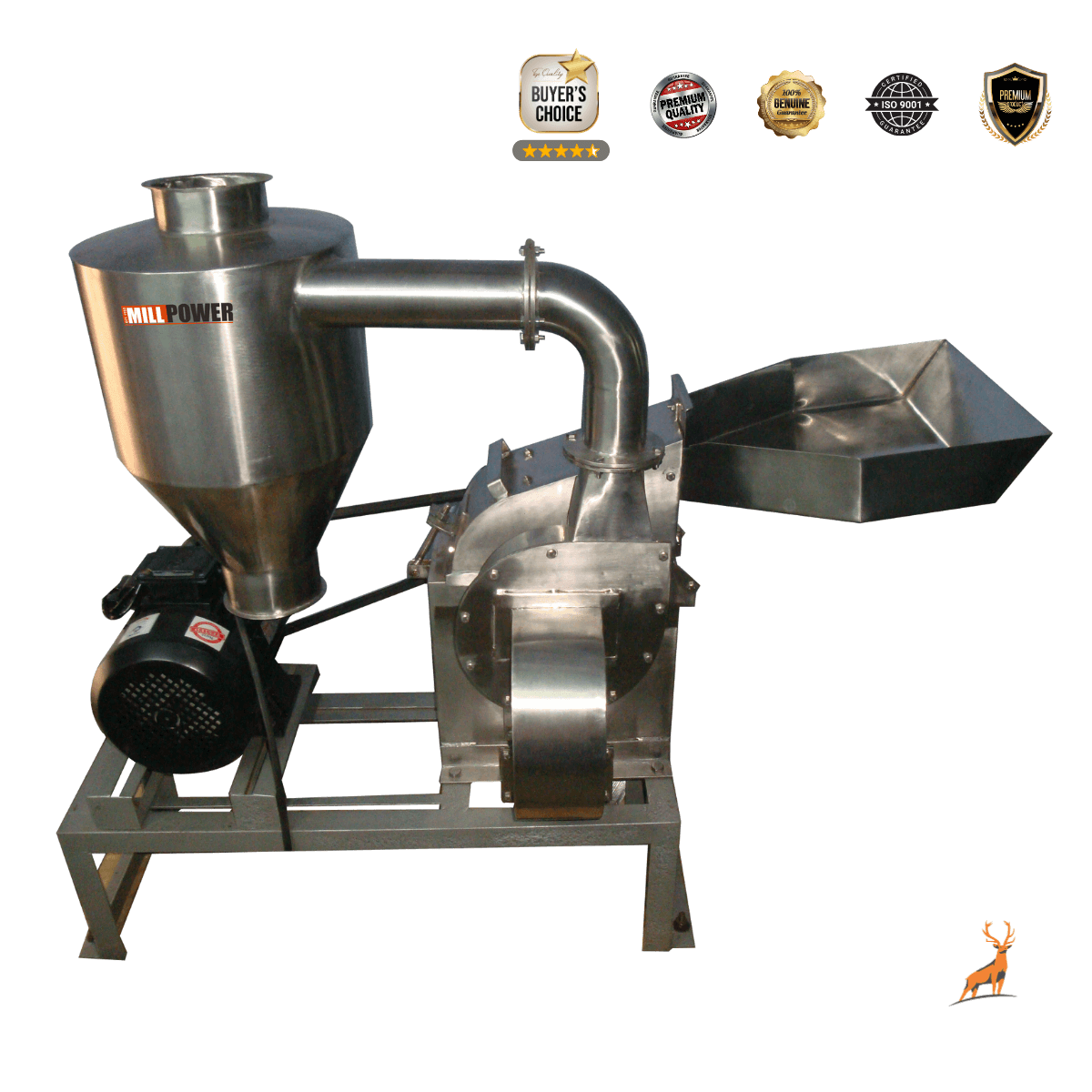 máy xay ớt - góc nhìn máy chính - reindeer machinery