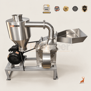 máy nghiền bột ớt 5 hp - inox ss304 thực phẩm - reindeer machinery