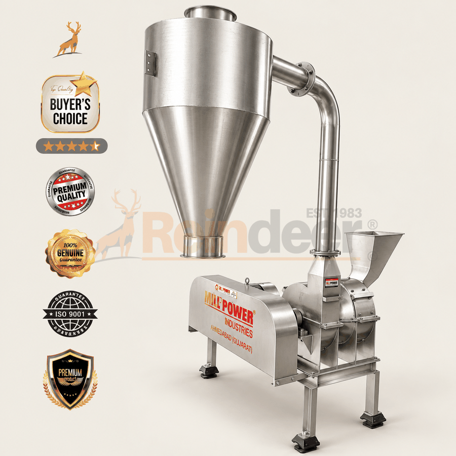 máy nghiền nghệ - góc nhìn ngang - reindeer machinery