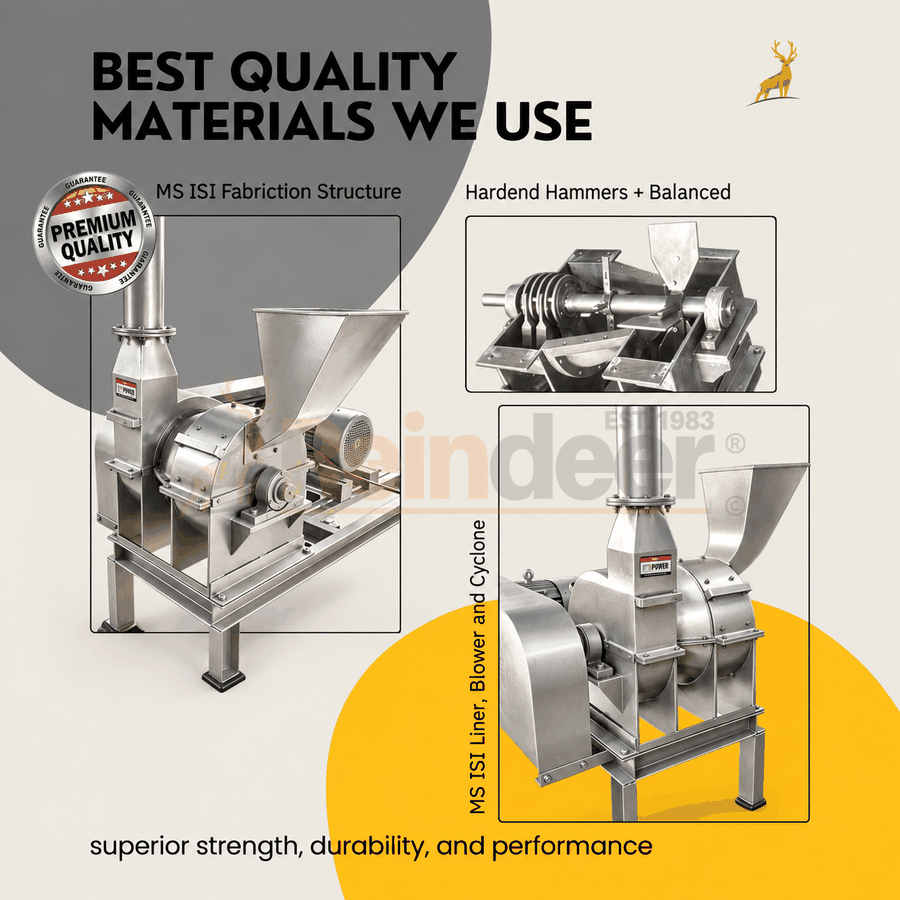 máy nghiền haldi pisne ki - cận cảnh buồng máy - reindeer machinery
