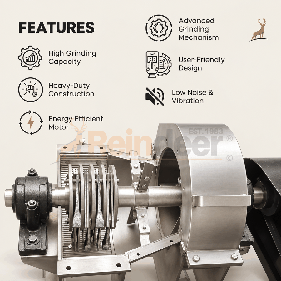 máy nghiền nghệ - tính năng - reindeer machinery